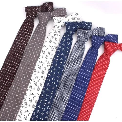 Skinny Tie For Men Women Cotton Neck Tie Suits Casaul Floral Print Ties For Party Business Slim Mens Necktie Adult Gravatas