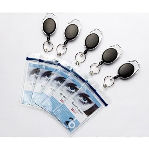 Retractable Badge Holder Transparent Card Holder For ID Card Holder Badge Case Credit Card Holders Bus Holders Identity Badge