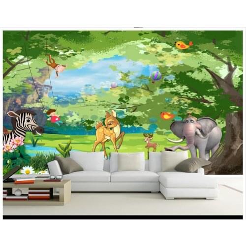 High Quality Hot Sale New custom 3d wallpaper murals Dream forest cartoon children room children house murals wall home decor