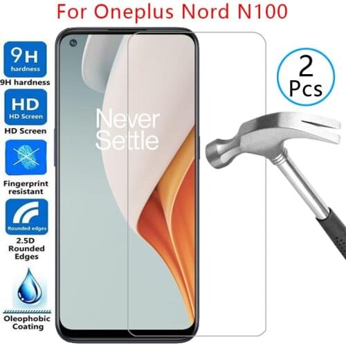 Tempered glass screen protector for oneplus nord n100 case cover on one plus nordn100 n 100 100n protective phone coque bag 360