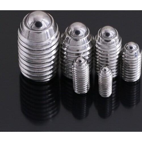 2pcs M12 stainless steel Hex Socket Spring Ball Set Screw Wave Beads Positioning Marbles Tight Spring Plunger 20mm-30mm length