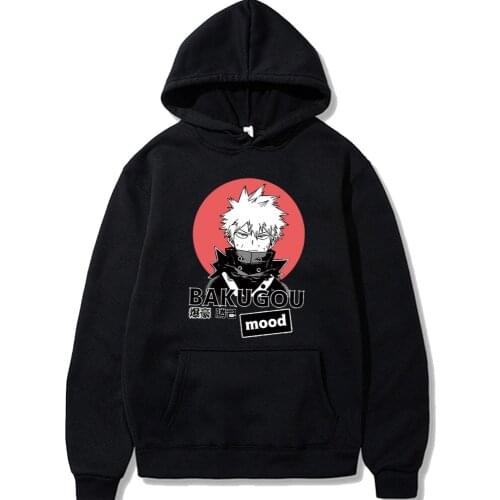 2020 Harajuku my hero academia Unisex Hoodies Japanese Anime Bakugou Katsuki Printed Mens Hoodie Streetwear Casual Sweatshirts