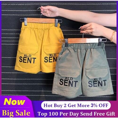 2020 Fashion Summer Beach Baby Infant shorts for boys Casual Embroidery Children Pants Clothing Elastic Waist Thin Kids Trousers