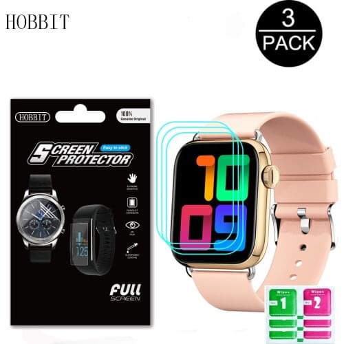 3Pcs Soft TPU Hydrogel Protective Film For COLMI P16 2021 1.69 Inch 2021 Smart Watch Screen Protector HD Clear Film Not Glass