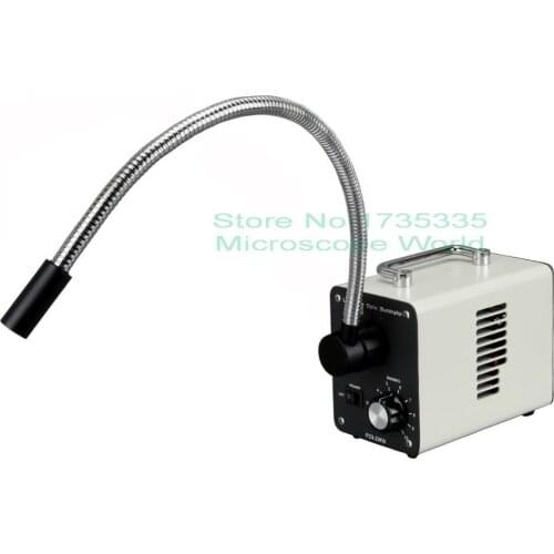50W LED Fiber Optic Single Gooseneck Light Microscope Illuminator