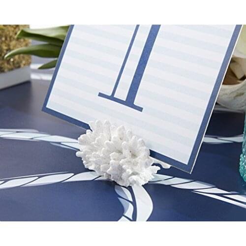 500pcs seven Seas White Summer Coral Resin Place Card Holder Photo Holder Beach Theme Wedding Frame Party