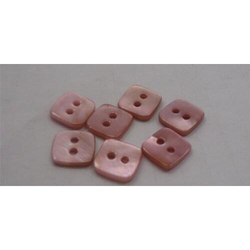 Free shipping 50pcs/lot square button 2 eyes pink pale pink ladies' underwear shirt skirt buttons natural shell buttons 10mm