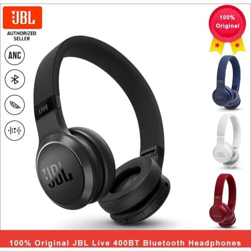 JBL Live 400BT Wireless Bluetooth Headphones AI Smart Earphones Voice Assistant Sports Headset with Mic Multi-Point Connection