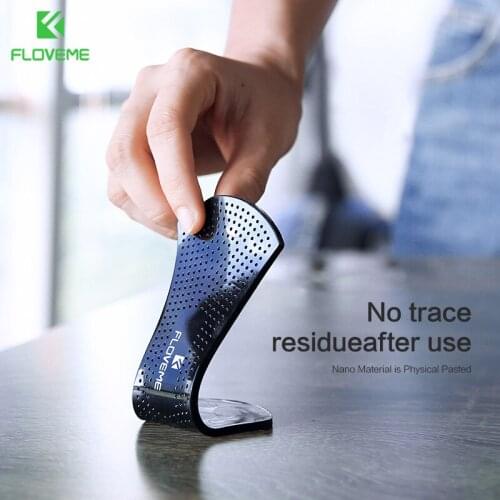 FLOVEME Phone Holder Nano Strong Adsorption Wall Desk Strong Adhesive Sticker Paste Car Phone Holder Stand Ring Tablet In Car