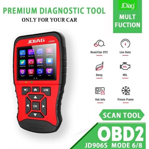 JDiag JD906S Super NEW Scan Tool OBD2 Scanner Full Engine Mode Siagnostic Tool OBD2 Sensor Mode6 Mode8 Code Reader