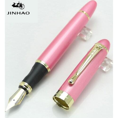 JINHAO X450 Metal 24 Colors Pink Fountain Pen Without Pencil Box luxury school Office Stationery luxury Writing Cute pens gift