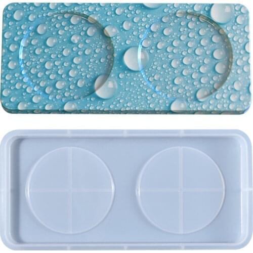 Handmade Diy Crystal Epoxy Mold Wine Cup Mat Tray Coaster Creative Silicone Resin Model Wholesale