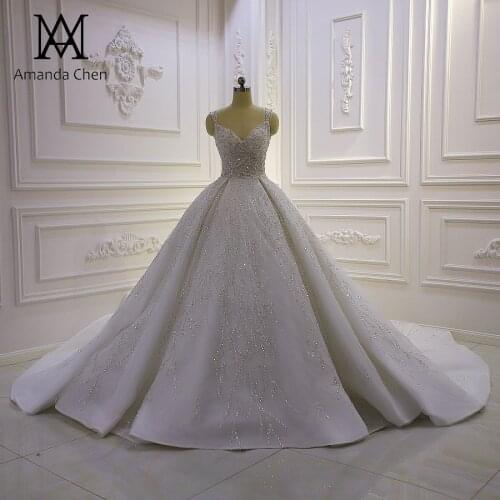 Vestido de mujer Cap Sleeves Lace Appliqued Wedding dress