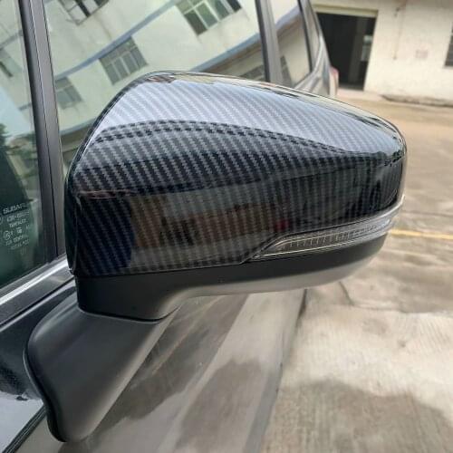 For Subaru Crosstrek Forester XV Carbon Fiber Side Rearview Mirror Cover Cap
