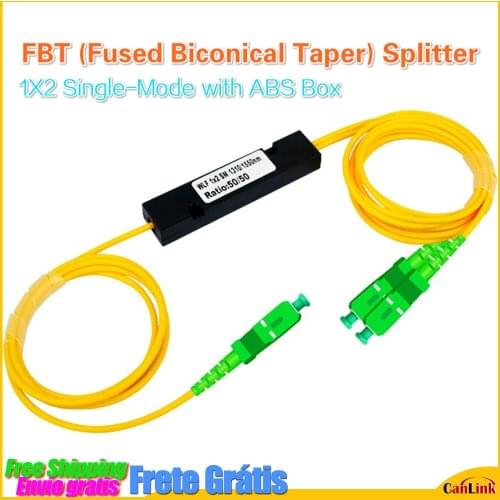 STRONG Brand SC/APC 1x2 FTTH Single Mode Fused Biconical Taper Fiber Splitter 1*2 FBT splitter with ABS box Free Shipping