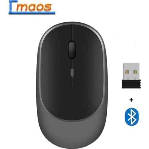 Bluetooth 4.0 Gaming Mouse 2.4G Wireless Bluetooth Rechargeable Mouse with 3 Adjustable 1600DPI Dual Modes For Mac iPad PC