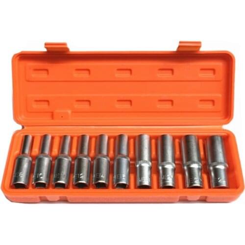 10pcs E8-E24 Torx Socket Set 1/2" Wrench Head CR-V E-type Spanner Allen Head 1/2 Universal Deep Sockets Tool Auto Repair Tools
