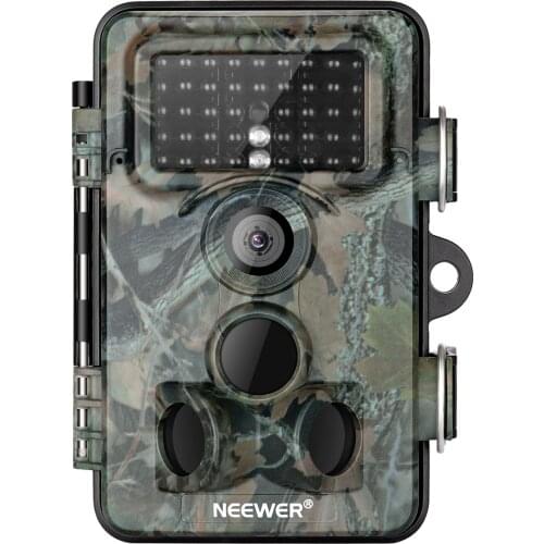 Neewer Trail Game Camera 16MP 1080P HD Digital Waterproof Hunting Scouting Cam 120° Wide Angle Lens Night Vision for Wildlife