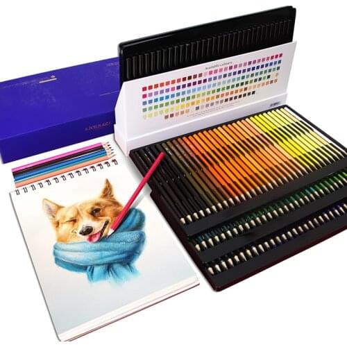 120/160 Color Professional Oil Color Pencils Set Wood Soft Tin Box Artist Pencils Set For Drawing Sketch Art Supplies