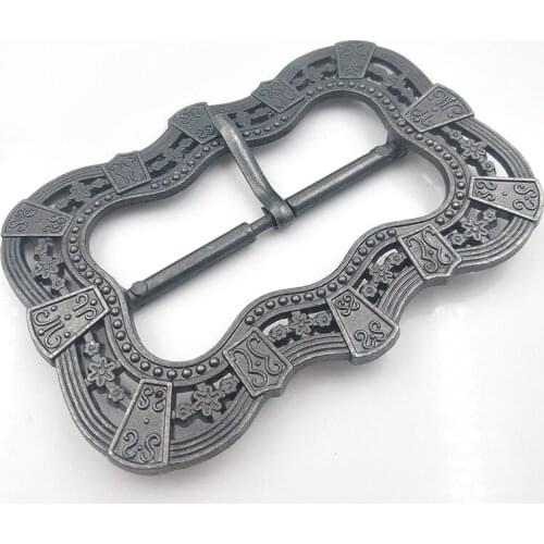 Metal Alloy Adjuster Sliding Buckle Bar Roller Pin Buckle for Trouser Webbing Strap Bag LeatherCraft Retro sewing belt buckle