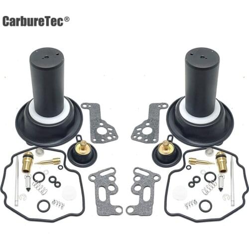 For Yamaha Virago 535 500 XV535 XV500 XV Carburetor Repair Kit Carb Piston Plunger Cut Off Float Needle Rebuild Parts 2 Sets