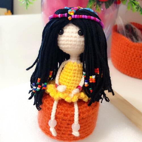 Handmade wool flower fairy rotating music box home decor special gifts for Chritmas, birthday, valentines day, mothers day