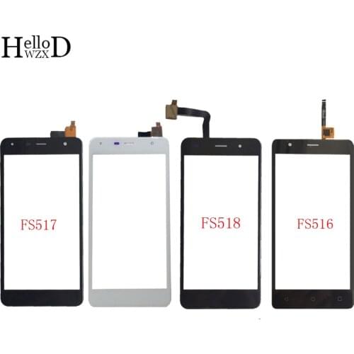 Touch Screen Panel For FLY FS516 FS517 FS518 Touchscreen Digitizer Panel Front Glass Touch Screen Repair Parts 3M Glue Wipes