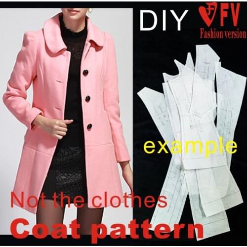 Clothing DIY Overcoat Sewing Pattern Coat Sewing Template Cutting drawing BFY-29