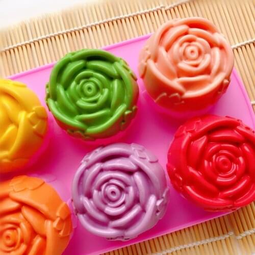 Rose Silicone Cake Mold Soap Making Soap Mold Handicraft Silicone Candle Mold Baking Cakes Cake Decorating Tools Kitchen Tools