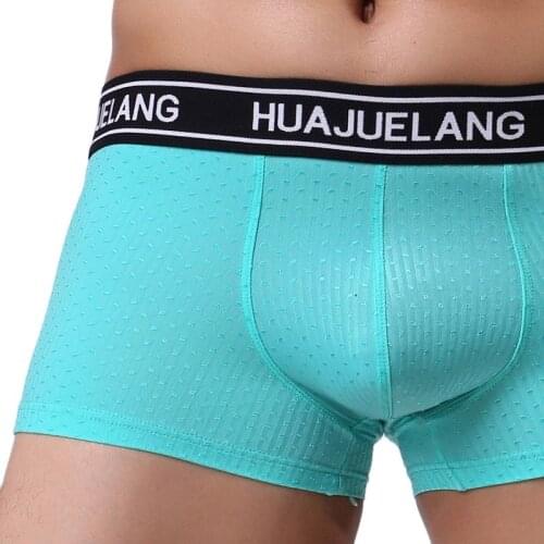 Mens Low Waist Boxer Shorts Men Breathable Nylon Underwear Male Panties Sexy U Convex Man Underpants Ropa Interior Masculina