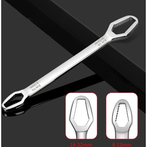 Universal Torx Wrench Adjustable Glasses Wrench 8-22mm Ratchet Spanner for Bicycle Motorcycle Repairing Tool Double-Head Wrench