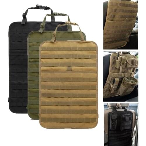 Universal Tactical MOLLE Car Seat Organizer Seat Back Hunting Protector Pouch Carry Bag Vehicle Panel Car Seat Cover Protector