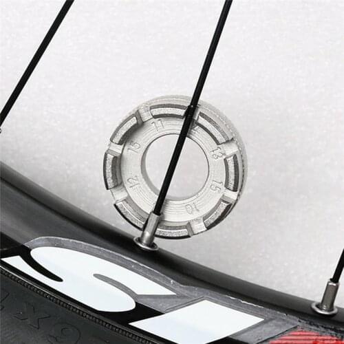 Bicycle Spoke Wrench Bicycle Spoke Nipple Wrench Bike 8 Way Spoke Nipple Key Wheel Rim Wrench Stainless Steel Repair Tool Key Bi