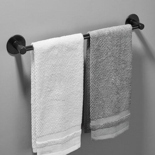 Hand Towel Bar Wall Mounted Adhesive Kitchen Towel Holder Rack No Drilling Towel Rod Hanger Bathroom Storage Organizer Shelf