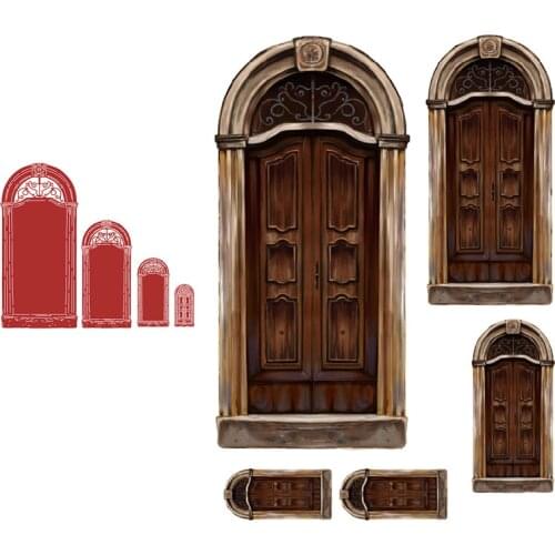Vintage Door Die Set Cutting Dies Scrapbook Diary Decoration Stencil Embossing Template DIY Greeting Card Make Albums