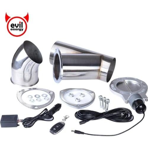 Evil energy 4.0" Stainless Steel Exhaust Catback Downpipe Exhaust Cut Out Y Pipe Exhaust Cutout Car Muffler With Remote Control