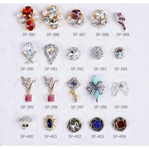 Top-level 10pcs alloy nail art accessories full rhinestones/pearl/colorful AB stones nail pendant tassel DIY decoration supplies
