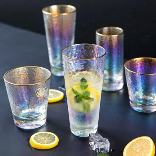 Japanese style creative round colorful glass Phnom Penh glasses womens household set mens wine cups creative personality cups