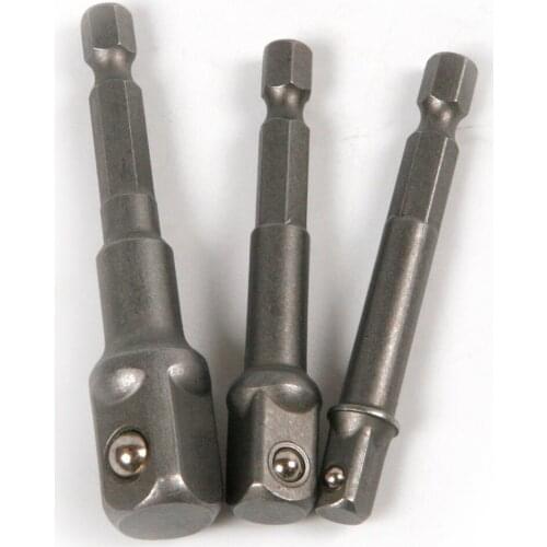 1PC 1/4'' 6.35mm Shank Socket Adapter Drill Bit Chrome Vanadium Steel CR-V Socket Adapter 1/2" 3/8" 1/4" choice New