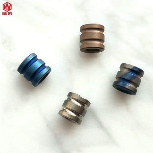 1PCS Titanium Alloy Paracord Knife Beads Outdoor EDC Solid Lanyard Camping Flashlight Pendant Multi-Tool Accessories