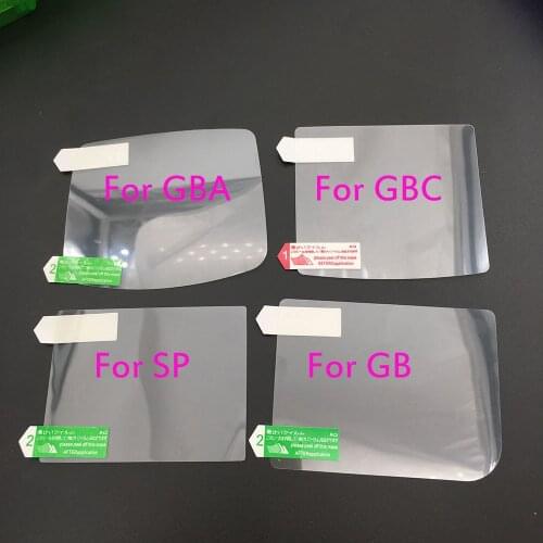 20PCS Plastic Clear Protective LCD Screen Protector For GB GBA GBC GBA SP GBP Protective Film