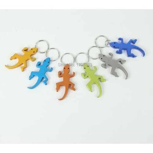 500pcs/lot Aluminum Alloy Gecko Shape Beer Bottle Opener, Bar Beer Opener Cooking Tools Mixed Color