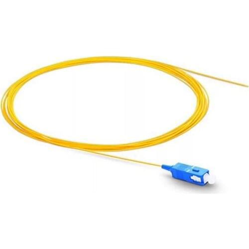 Free Shipping 50PCS SC/ UPC Single mode fiber optic Pigtail 1M 9/125 Single Mode Optical fiber pigtail 0.9mm PVC Jacket