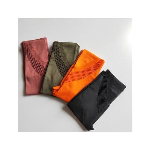 Quick Dry Sports Wear Slim Stretchy Gym Tights Energy Seamless Leggings Gym Yoga Pants Breathable Sports Running Pants