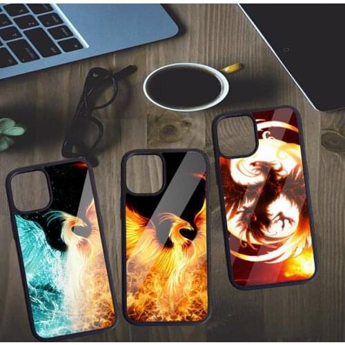 The rising Fire Phoenix bird Phone Case PC for iPhone 11 12 pro XS MAX 8 7 6 6S Plus X 5S SE 2020 XR high quality funda