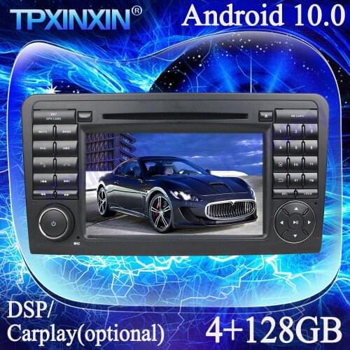 For Benz ML Class W164 IPS Android 10.0 Carplay 4G+128G Multimedia Player Tape Recorder GPS Navigation Auto Radio Head Unit DSP