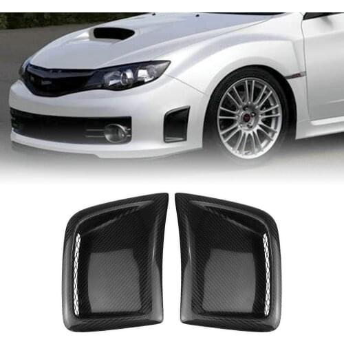 For Subaru STI WRX GRB Wagon 10th 2008-2014 Carbon Fiber Engine Fender Outlet Cover Hood Intake Trim Front Bumper Side Air Vent