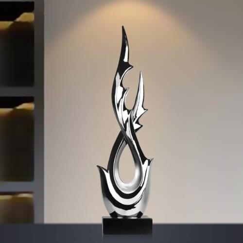 Europe Creative abstraction resin flame craft Model Figurines Miniatures Decoration Crafts feng shui For Home Decor