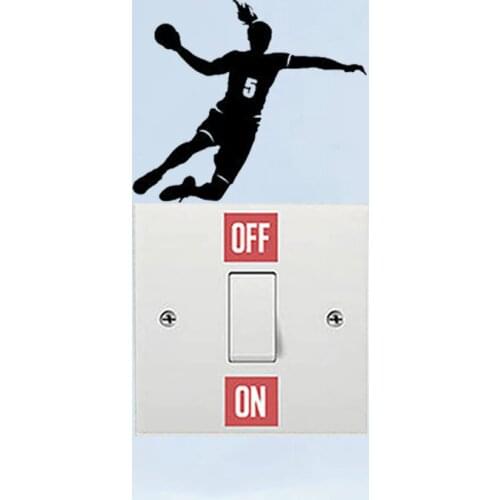 Handball Player Girl Fashion Vinyl Light Switch Stickers Home Wall Decals 5WS1389