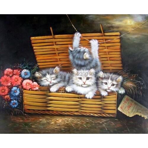 Free shipping realist cat oil painting on canvas home decoration oil painting canvas prints Wall Art decoration picture